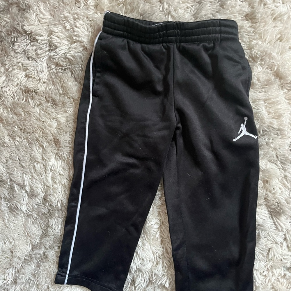Jordan Black Sweatpants with White Accents
